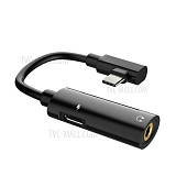 Hoco - LS19 Converter Dual Type C Audio + Charge Black
