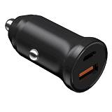 Devia - Car charger Smart Mini PD QC 3.0 30W 1x USB-C 1x USB black (30W)