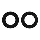 Apple iPhone 15 / 15 Plus - Back Camera Lens 2Pcs Black HQ OEM