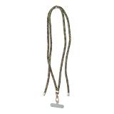 SWING (8mm) Phone lanyard, Phone pendant,adjustable length,cord length 165cm on the shoulder or neck grey-green-pink