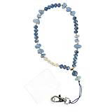 LOVE Phone lanyard,Phone pendant,cord length 44cm (22cm in the loop)on hand lite blue