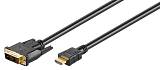 GOOBAY καλώδιο DVI-D σε HDMI 51579, 1m, μαύρο 51579