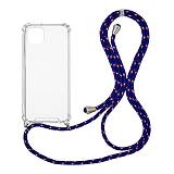 Θήκη Σιλικόνης με Κορδόνι Sonique Armor Clear Apple iPhone 11 Pro Max Rainbow Μπλε