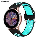 Λουράκι Σιλικόνης Universal Sport Band Sonique 22mm για Samsung, Huawei, Amazfit, Xiaomi, Honor Μαύρο / Γαλάζιο
