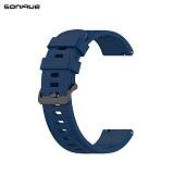 Λουράκι Σιλικόνης Soft Band Sonique 20mm για Amazfit GTS/GTS 2/GTS 2e/GTS 2mini/GTS3/GTR 42MM/BIP U/BIP/BIP lite/ZEPP E Μπλε Σκούρο