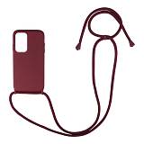 Θήκη Σιλικόνης με Κορδόνι CarryHang Sonique Samsung Galaxy A23 5G / Galaxy A23 4G Μπορντό