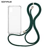 Θήκη Σιλικόνης με Κορδόνι Sonique Armor Clear Samsung Galaxy A31 Πράσινο Σκούρο
