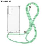 Θήκη Σιλικόνης με Κορδόνι Sonique Armor Clear Samsung Galaxy A35 5G Βεραμάν