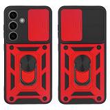 Θήκη Ring Armor CamPro Sonique για Samsung Galaxy S24 Plus Κόκκινο