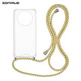 Θήκη Σιλικόνης με Κορδόνι Sonique Armor Clear Realme 12 5G / Realme 12x Rainbow Κίτρινο