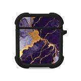 Θήκη Σιλικόνης Marble Series για AirPods 1/2 Μωβ