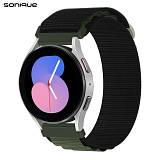 Λουράκι Nylon Alpine Loop Band Sonique 20mm για Samsung, Huawei, Amazfit, Xiaomi, Honor Μαύρο / Χακί