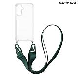 Θήκη Σιλικόνης με Strap Sonique Armor Clear Samsung Galaxy A17 4G / Galaxy A17 5G Πράσινο Σκούρο