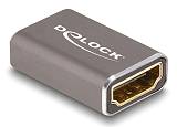 DELOCK αντάπτορας HDMI 60078 με Ethernet, 8K/60Hz, μεταλλικός, γκρι 60078