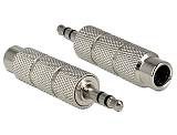 DELOCK αντάπτορας από 3.5mm σε 6.3mm 65548, μεταλλικός, ασημί 65548