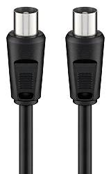 GOOBAY καλώδιο κεραίας αρσενικό 68146, <70dB, CCS, 1.5m, μαύρο 68146