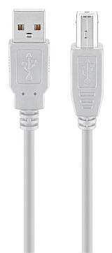 GOOBAY καλώδιο USB σε USB Type B 68714, 5m, 480Mbps, γκρι 68714