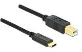 DELOCK καλώδιο USB-C σε USB Type B 83601, 1m, μαύρο 83601