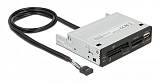 DELOCK USB 9-pin card reader 91708, CF/SD/XD/MS/Micro SD/USB, 3.5" bay 91708