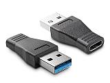 POWERTECH αντάπτορας USB 3.0 σε USB-C CAB-U097, 5Gbps, μαύρος CAB-U097