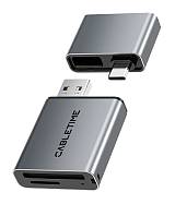 CABLETIME card reader CT-ACCD3-AG για SD & micro SD, USB 3.0, 5Gbps, γκρι CT-ACCD3-AG