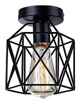 POWERTECH φωτιστικό οροφής HLL-0001, E27, Φ14, μεταλλικό, μαύρο HLL-0001