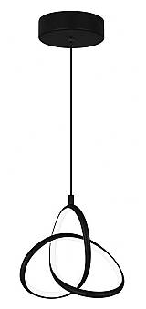 POWERTECH LED φωτιστικό οροφής HLL-0145, 25W, 4000K, Φ40cm, 1m, μαύρο HLL-0145
