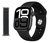INTIME smartwatch A10 Pro με 2x λουράκια, heart rate, 2.04" AMOLED, IP65, μαύρο IT-071