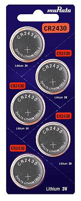 MURATA Μπαταρία λιθίου CR2430, 3V, 5τμχ MR-CR2430