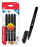 MP ανεξίτηλος μαρκαδόρος PE511-03, 2/3mm, μαύρος, 4τμχ PE511-03