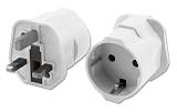 POWERTECH αντάπτορας ρεύματος PT-991, UK σε German type, 13A, λευκός PT-991