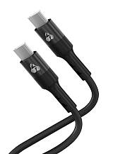 POWERTECH καλώδιο USB-C PTR-0163, σιλικόνης, 60W, 480Mbps, 1m, μαύρο PTR-0163