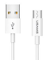 USAMS καλώδιο Micro USB σε USB US-SJ284, 2A, 1m, λευκό SJ284USB01