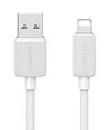USAMS καλώδιο Lightning σε USB US-SJ689, 2.4A, 480Mbps, 1m, λευκό SJ689USB02