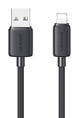 USAMS καλώδιο Lightning σε USB US-SJ694, 2.4A, 480Mbps, 2m, μαύρο SJ694USB01