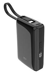 SILICON POWER power bank CP10 με καλώδιο USB-C, 2x θύρες εξόδου, 10000mAh, 20W, μαύρο SP10KMAPBKCP101K