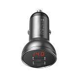 Baseus Car Charger Digital Display Gray (24W) (CCBX-0G) (BASCCBX-0G)