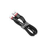 Baseus Lightning Cafule Cable 2.4A 1m Red + Black (CALKLF-B19) (BASCALKLF-B19)