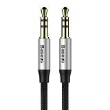 Baseus Yiven Audio Cable mini jack 3,5mm AUX, 1m Black+Silver (CAM30-BS1) (BASCAM30-BS1)