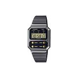 Casio Vintage Edgy Ρολόι Χρονογράφος Μπαταρίας με Μαύρο Μεταλλικό Μπρασελέ (A100WEGG-1A2EF) (CASA100WEGG1A2EF)