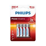Philips Power Αλκαλικές Μπαταρίες AAA 1.5V 4τμχ (LR03P4B/10) (PHILR03P4B-10)