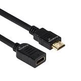 MediaRange HDMI Premium High Speed Ethernet Extension Cable, 18 Gbps, Ver. 2.0, 4k@60Hz, HDR, 3D, ARC, 2.0m, Black (MRCS256)