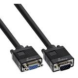 MediaRange VGA extension cable, VGA (HD15) plug to socket, 2m Cable Length, Black (MRCS249)