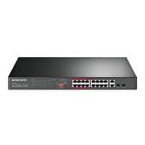 Mercusys 16-Port 10/100Mbps + 2-Port Gigabit Rackmount Switch with 16-Port PoE+ (MS118CP) (MERMS118CP)