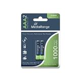 MediaRange High Capacity Rechargeable NiMH Accus Micro AAA|HR03|1.2V Pack 2  (MRBAT122)