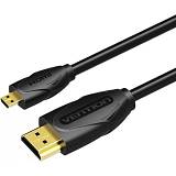 VENTION Micro HDMI to HDMI Cable 1.5M Black (VAA-D03-B150) (VENVAA-D03-B150)