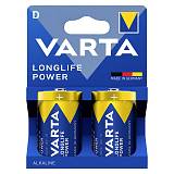 Μπαταρία Alkaline Varta Longlife Power D LR20 Plastic Free (2 τεμ.)