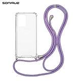 Θήκη Σιλικόνης με Κορδόνι Sonique Armor Clear Xiaomi Redmi Note 12 5G / Poco X5 5G Rainbow Λιλά
