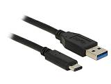 DELOCK καλώδιο USB-C σε USB 83870, 10Gbps, 1m, μαύρο 83870