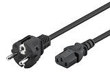 POWERTECH καλώδιο τροφοδοσίας CAB-P048, 3x 0.75mm², copper, 1m, μαύρο CAB-P048